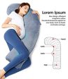 Vanlord Pregnancy Pillows, OTTOLIVES Maternity Pillow with Comfortable Cover, J-Shaped Soft Body Pillow for Pregnant Women, Pregnancy Pillows for Side Sleeping, Head, Neck, Belly Support Discount