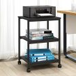 DEVAISE Mobile 3-Shelf Printer Cart, Printer Stand on Wheels for Office Home, Black… Discount