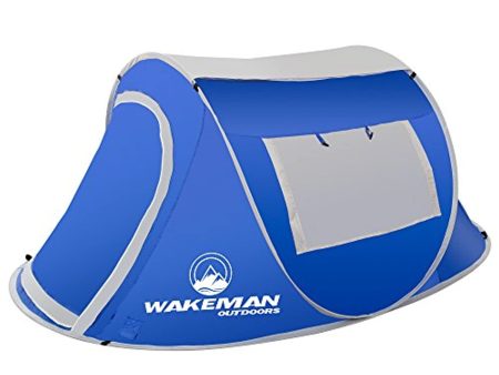 Wakeman  Pop-up Tent 2 Person Collection, Water Resistant Barrel Style Tent for Camping with Rain Fly and Carry Bag, Sunchaser 2-Person Tent by Wakeman Outdoors For Cheap