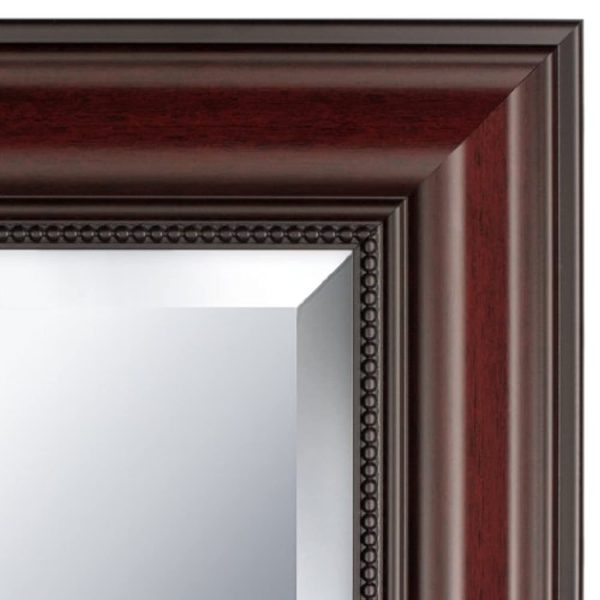 Trvone 8537 Wall Mirror, 28 x 34, Cherry Online now