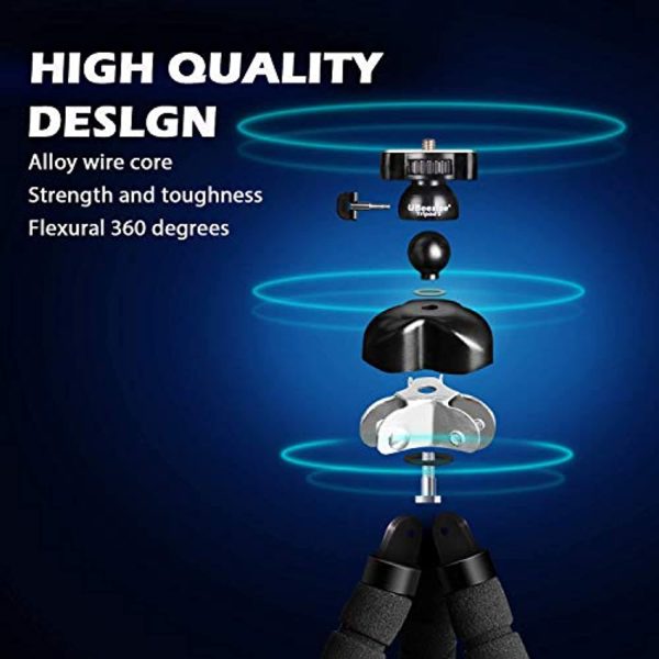 Aazomba Tripod S, Premium Flexible Phone Tripod with Wireless Remote, Mini Tripod Stand for Cameras GoPros Mobile Devices Cheap