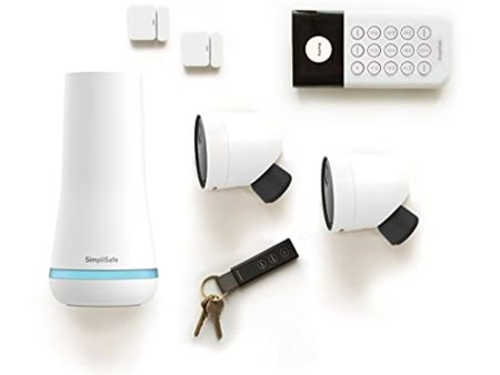 SimpliSafe 7 Piece Wireless Outdoor Camera Home Security System - Optional 24 7 Professional Monitoring - No Contract - Compatible with Alexa and Google Assistant Online Hot Sale