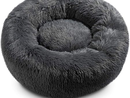 Pet Neat Self-Warming Donut Pet Bed Luxury Cozy Nest Sleeping Bed Round Faux Fur Bed for Cats and Small Medium Dogs For Sale