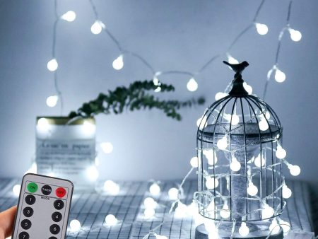 WERTIOO 33ft 100 LEDs Battery Operated String Lights Globe Fairy Lights with Remote Control for Outdoor Indoor Bedroom,Garden,Christmas Tree[8 Modes,Timer ] (Warm White) Discount