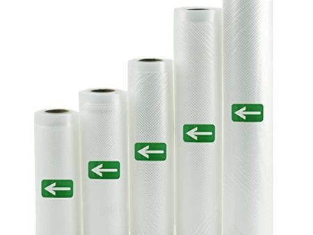 TashiLiving  Vacuum Sealer Bags, Commercial Grade Food Seal Bag Rolls, Meal Saver Bags for Storage or Sous Vide, 5 Pack 1 Roll 5.9  x 11 , 1 Roll 6.7  x 11 , 1 Roll 7.9  x 11 , 1 Roll 9.8  x 11  and 1 Roll 11  x 11  (5 Rolls) Hot on Sale