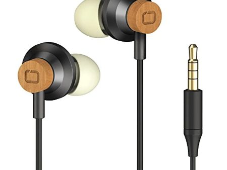 Omars  Wood in-Ear Headphones Earbuds,  High Definition Cherrywood Wired Headset with Mic Earphones Compatible with 3.5mm Jack iPhone, iPad, Car Kit, Huawei, Nokia, Tablet, iPod, MP3 Devices, ect. Online now