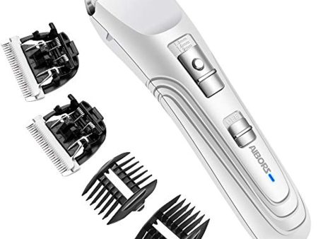 AIBORS Dog Grooming Clippers kit with 12V High Power Low Noise for Thick Coats Heavy Duty Plug-in Pet Trimmer Electric Professional Hair Clippers for Dogs Cats Pets, 2 Pack Blades Fashion