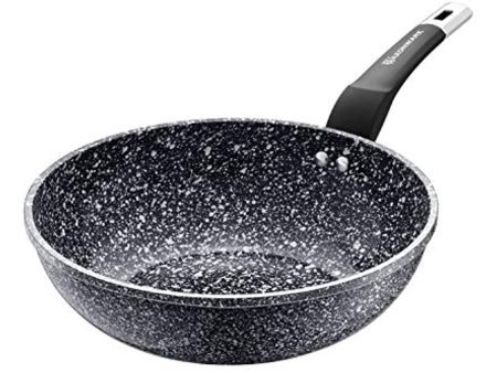 WaxonWare 11 Inch Non Stick Wok & Stir Fry Pan With STONETEC (A 100% PTFE, PFOA and APEO Free) Ceramic Coating & Induction Bottom + Free Table Trivet on Sale