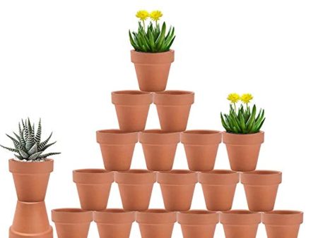 Vensovo  3 Inch Terra Cotta Pots with Drainage - 20 Pack Clay Flower Pots, Succulent Nursery Pots Great for Plants, Crafts, Wedding Favor For Discount