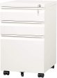 DEVAISE 3 Drawer Locking Mobile File Cabinet for Home Office, Fully Assembled Except Casters, Letter Legal Size,Black Fashion