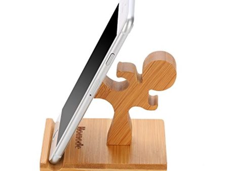 Homode Cell Phone Stand, Bamboo Wood Phone Holder and Cute Phone Stand Compatible with iPhone 11 Pro X Plus 8 7 6, Ipad and Tablets, Bamboo Desk Organizer Accessories (Kung fu) Online