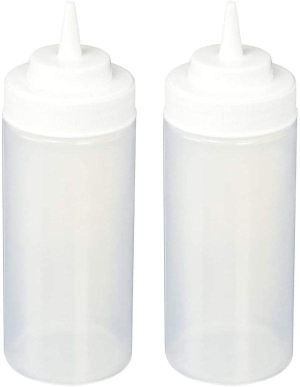 Winco 6-Piece Wide Mouth Squeeze Bottles, 16-Ounce, Clear, 2 Pack Hot on Sale