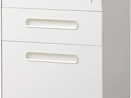 DEVAISE 3-Drawer Mobile File Cabinet with Anti-tilt Mechanism, Legal Letter Size, White Supply