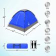 Wakeman  2 Person Tent – Rain Fly & Carrying Bag – Lightweight Dome Tents for Kids or Adults – Camping, Backpacking, and Hiking Gear by Wakeman Outdoors (Blue), (l) 77” x (w) 57” x (h) 40” Hot on Sale