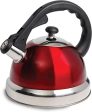 Weftnom Claredale Stainless Steel Whistling Tea Kettle, 2.2 Quarts, Red Sale