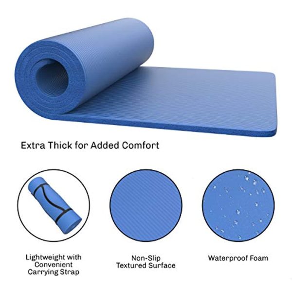 Wakeman Foam Sleep Pad- Extra Thick Camping Mat for Cots, Tents, Sleeping Bags & Sleepovers Fashion