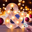 Lifegoo LED Letter Lights 26 Alphabet White Marquee Letters Night Light Sign with Diamond Bulbs Remote Control Timer Dimmable for Wedding Party Christmas Lamp Home Bar (T) Supply