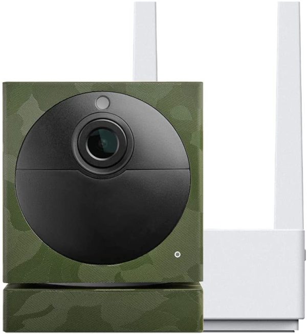 Wyze Cam Outdoor Starter Bundle (Includes Base Station and 1 Camera), 1080p HD Indoor Outdoor Wire-Free Smart Home Camera with Night Vision, 2-Way Audio, Works with Alexa & Google Assistant, Camo Skin Sale