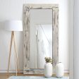 Trvone Full Length Dressing Mirror Wood Floor Mirror Solid Wood Frame Mirror with Standing Holder Wooden Frame Vertical and Horizontal Hanging Mirror Wall Decor (58 x24 , Charcoal Baked) Fashion