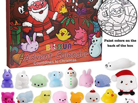 ATDAWN Christmas Countdown Advent Calendar 2021 with 24 Squishy Toys Online Hot Sale