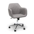 WESTERN COMFORT Collection Upholstered Home Office Desk Chair, Grey Online Hot Sale