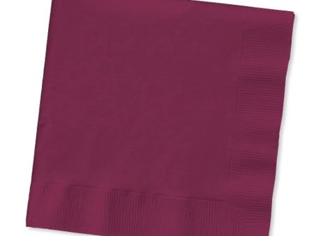 V PLUS Burgundy Red Beverage Paper Napkins, DAA Fashion