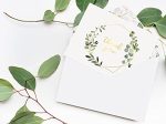 VEEYOL 100 Gold Foil Greenery Thank You Cards with Envelopes, Watercolor Foliage Thank You Notes For Wedding, Baby Shower, Graduation, Bridal, Business, Anniversary Online