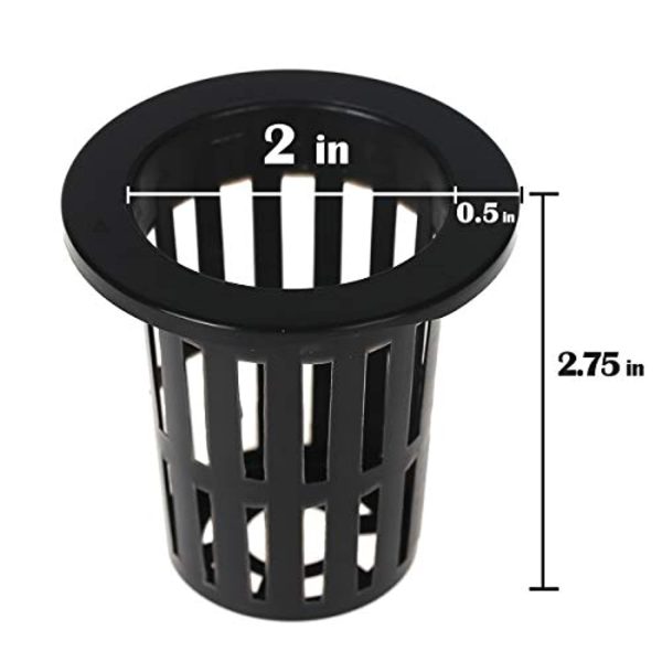 UltraOutlet 50 Pack 2 in Net Pots for Hydroponics Wide Lip Net Cups Basket Mesh Pot Aeroponic Aquaponics Orchid Plant Grow with 50 Pcs Plant Labels and 1 Mark Pen Hot on Sale