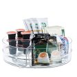 Empaxum Clear Lazy Susan Organizer with 5 Removable Bins 10.6  Plastic Lazy Susan Turntable for Cabinet Rotating Snack Organizer Divided Spinning Storage for Kitchen, Pantry, Countertop, Bathroom Online