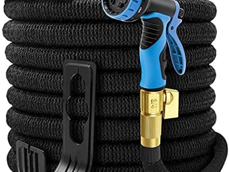 Vezane  Garden Hose Expandable 50ft, Water Hose With 10 Function Spray Nozzle, Heavy Duty Flexible Hose,3 4  Solid Brass Connectors,Lightweight No-Kink Flexible Water Hose Supply