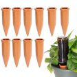 Vensovo 10pcs Terracotta Watering Spikes - Automatic Self Watering Stakes, Plant Watering Devices for Wine Bottles Recycled Bottles, Clay Plant Garden Waterers for Vacations For Cheap