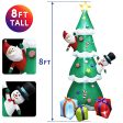 WDERNI 8 FT Christmas Inflatable Tree Christmas Decoration with LED Lights, Blow Up Inflatable Tree Yard Decorations with 3 Gift Boxes for Xmas Party Indoor, Outdoor, Garden Decor Hot on Sale