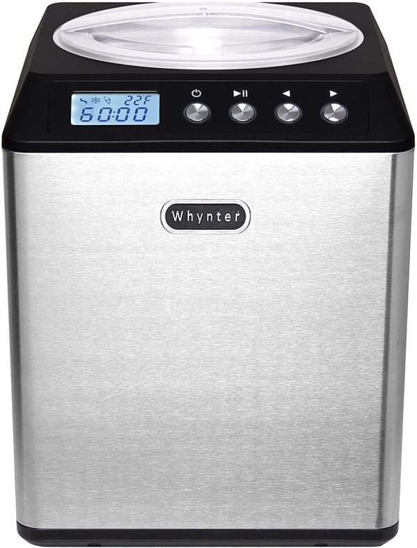 Whynter ICM-201SB Upright Automatic Ice Cream Maker 2 Quart Capacity Built-in Compressor, no pre-Freezing, LCD Digital Display, Timer, Stainless Steel Mixing Bowl, 2.1 Discount