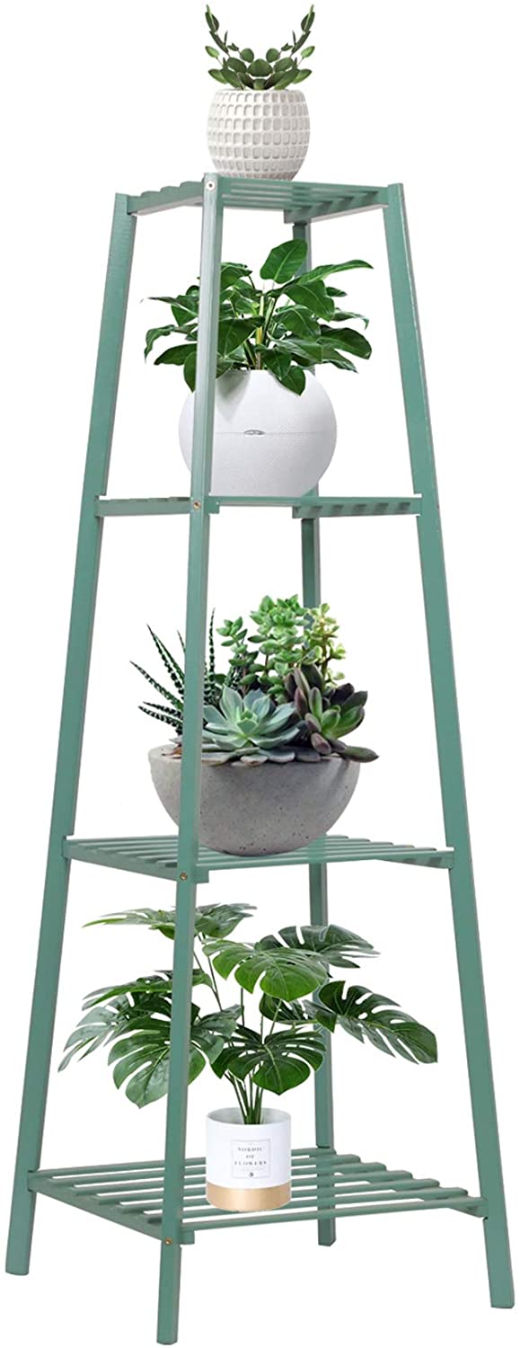 WEENINE Bamboo Tall Plant Stand Pot Holder Small Space Table (4 Tier) Fashion