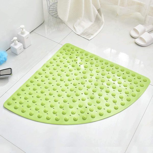 ZXCVBN Bathroom non-slip Fan-shaped Shower Room Mat Strong Adsorption Anti-skid Environmentally Friendly PVC No Smell Household bath mat (Color : Gray, Size : 70x70cm) Online Hot Sale