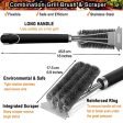 POLIGO BBQ Brush for Grill Cleaning Safe Grill Brush and Scraper with Deluxe Handle - 18  Grill Cleaner Brush Stainless Steel Bristle Grill Brush for Outdoor Grill Wizard Grate - Ideal Grilling Gifts Sale