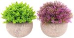 UltraOutlet 2 Pack Small Artificial Plants Centerpiece in Pot Fake Mini Decorative Potted Topiary Shrubs for Office, Home, Inddor, Room Decoration (Pink and Green) Online Hot Sale