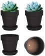 Vensovo  6 Inch Clay Pot for Plant with Saucer - 4 Pack Large Terra Cotta Plant Pot with Drainage Hole, Flower Pot with Tray, Terracotta Pot for Indoor Outdoor Plant Online Sale