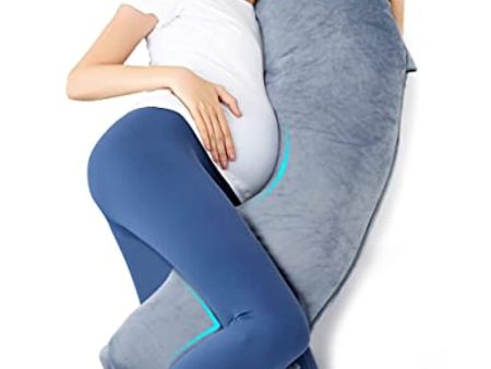 Vanlord Pregnancy Pillows, OTTOLIVES Maternity Pillow with Comfortable Cover, J-Shaped Soft Body Pillow for Pregnant Women, Pregnancy Pillows for Side Sleeping, Head, Neck, Belly Support Discount