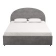 Mr. Kate Moon Upholstered Bed with Storage, Full Size Frame, Light Gray Velvet on Sale