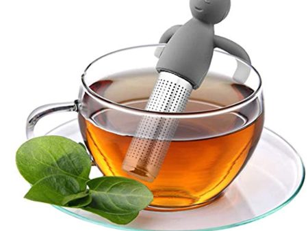 XFHR 6 Silicone Human-Shaped Tea Strainer Stainless Steel 304 Tea Leak Tea Bag Tea Leak Tea Filter Fashion