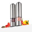 WOSBO Electric Pepper Salt Grinder-Electric Salt and Pepper Grinder, Battery Operated Stainless Steel Pepper Mill Salt , Adjustable Coarseness,Push Button,One Handed Operation（1 pcs） Online now