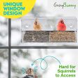 Wild Birds of Joy Gray Bunny Deluxe Clear Window Bird Feeder with Extra-Strong Suction Cups - Outdoor Bird Feeder with Drain Holes, Removable Tray, Large Seed Capacity, & Rubber Perch! Online