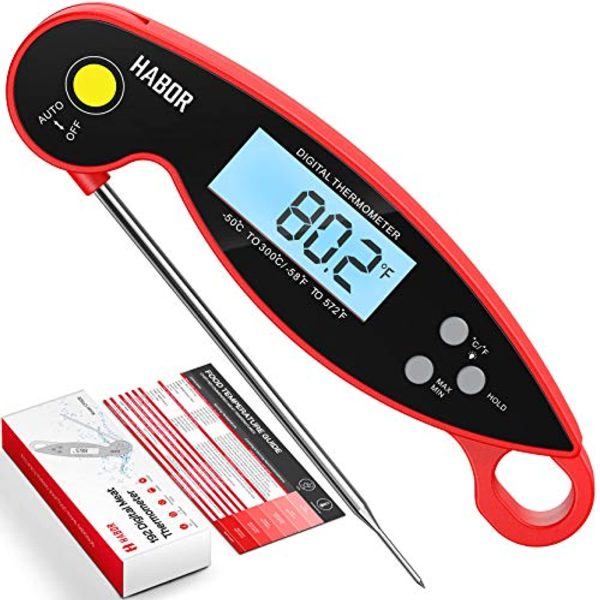 Winmor 192 Instant Read Meat, Waterproof Digital Cooking Auto Rotating Backlit Display and Magnet, Ultra-Fast Food Thermometer for Kitchen BBQ Milk Grill Candy Online