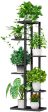 WEENINE Classic Indoor Plant Stand Rack, 6 Tier Metal Planter Shelves Flower Pot Stands Holder Shelf for Patio Garden, Living Room (Black) Supply