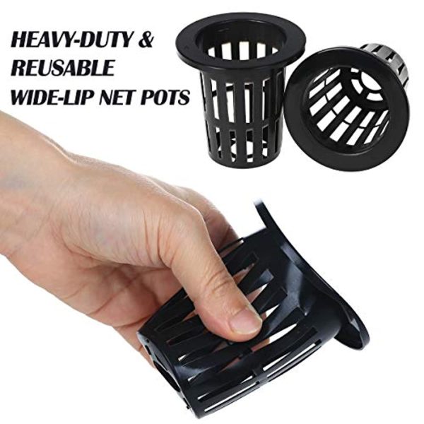 UltraOutlet 50 Pack 2 in Net Pots for Hydroponics Wide Lip Net Cups Basket Mesh Pot Aeroponic Aquaponics Orchid Plant Grow with 50 Pcs Plant Labels and 1 Mark Pen Hot on Sale