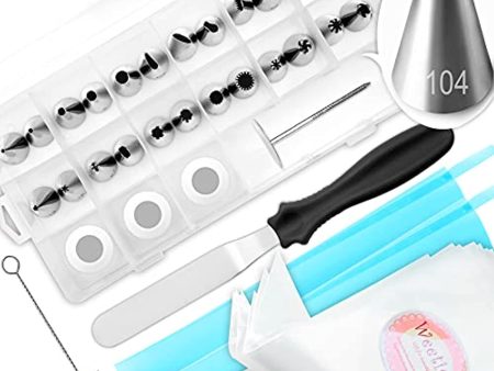 Weetiee Cake Decorating Supplies Tips Kit – [Numbered] 42PCS Piping Tips and Bags Set with Storage Case, Icing Spatula, 12. Online now