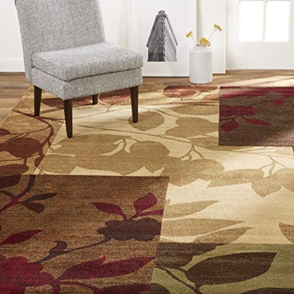 Unique Loom Amelia Modern Area Rug | 6 7  x 9 10  Rectangle | Beige Green Red Discount