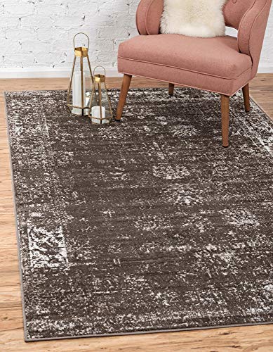 Unique Loom Sofia Collection Area Traditional Vintage Rug, French Inspired Perfect for All Home Décor, 9  0 x 12  0 Rectangular, Gray Supply