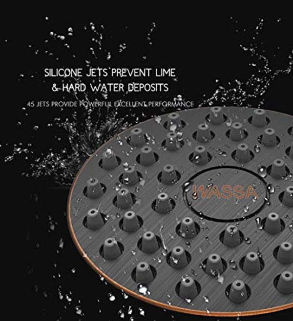 WASSA High Pressure Shower Head - 3 Inch Anti-clog Anti-leak Showerhead - Adjustable Metal Swivel Ball Joint with Filter - Ultimate Shower Experience Even at Low Water Flow and Pressure (Oil-Rubbed Bronze) For Discount